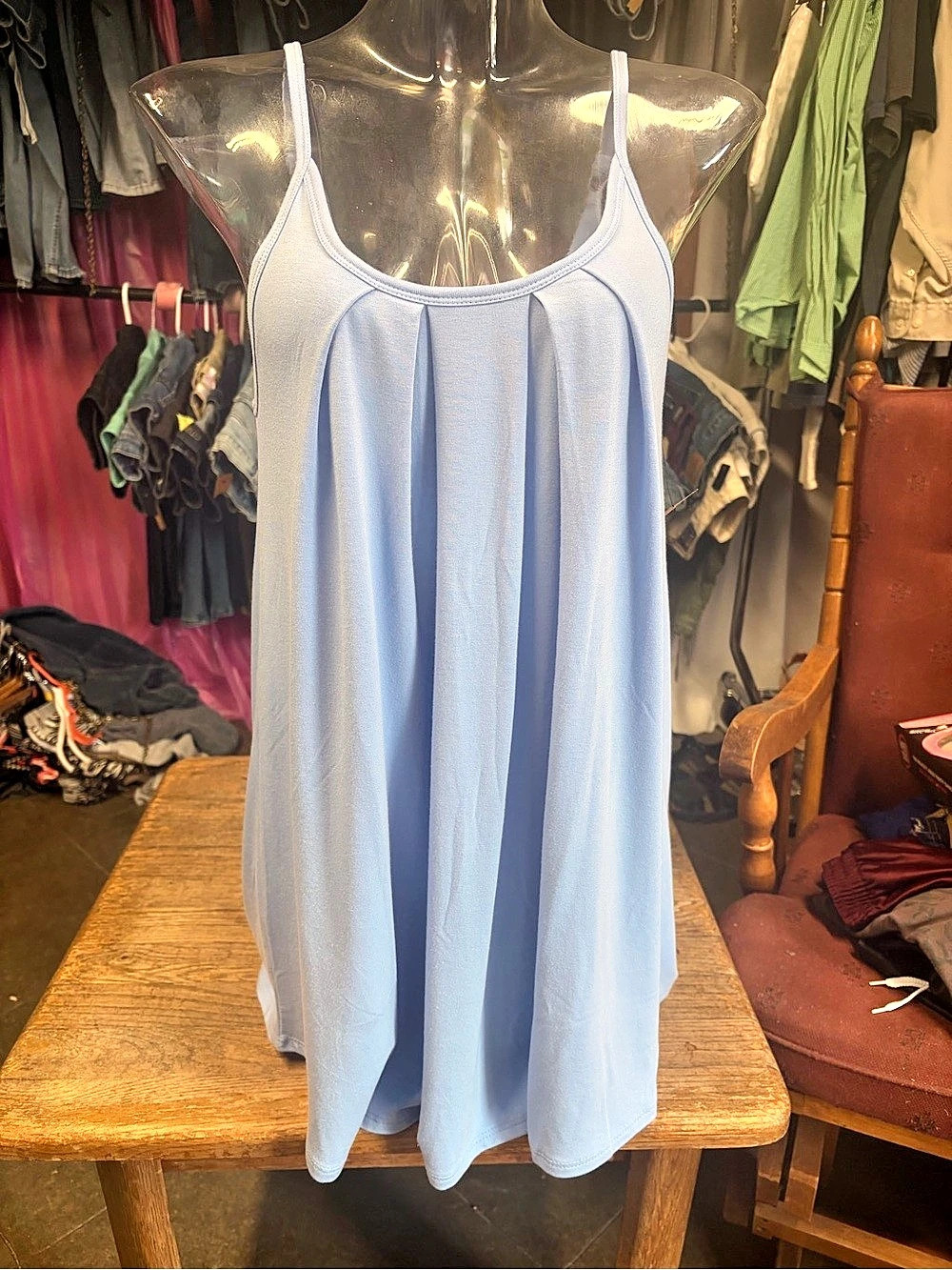 ZENANA Mini Dress in Blue Size Small Like New